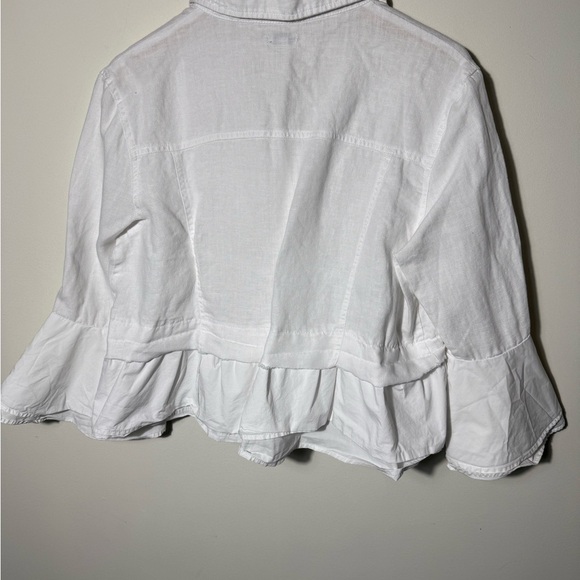 Paraphrase~Linen blouse ~Size M~ white - Picture 3 of 7
